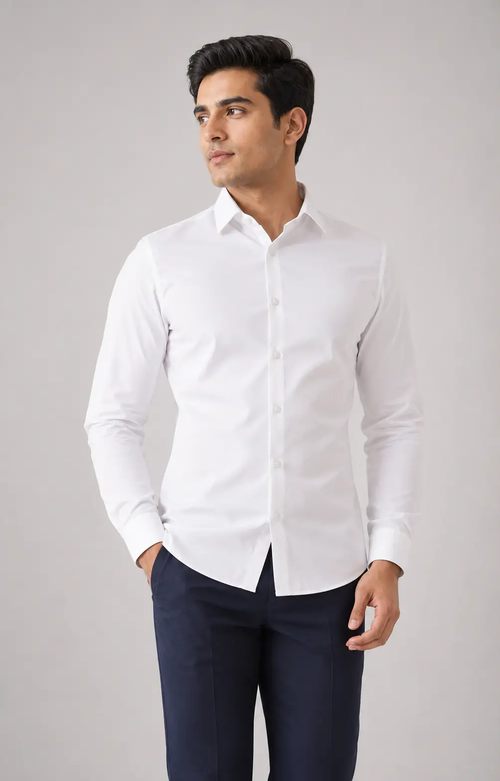 The Executive Giza 60s White Shirt - Image 2
