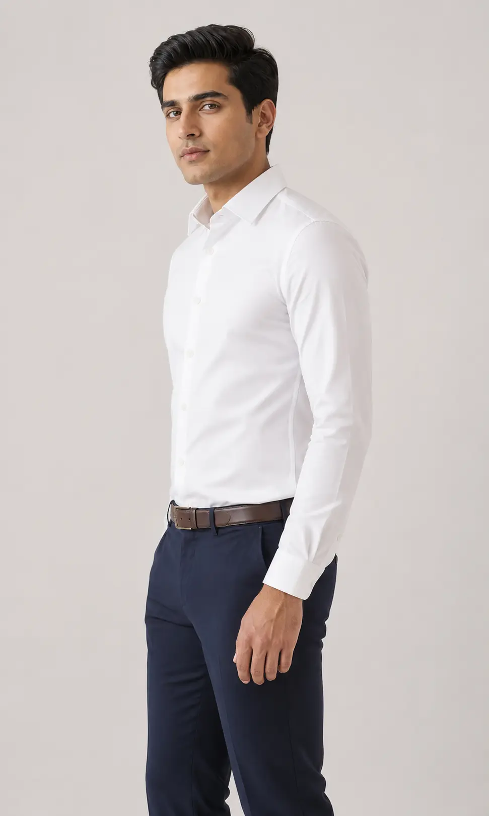 The Executive Giza 60s White Shirt - Image 4
