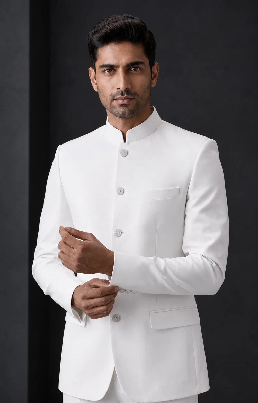 The Executive White Bandhgala - Image 4